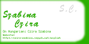 szabina czira business card